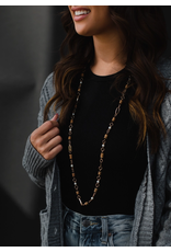 Panache Gold Beaded Long Necklace
