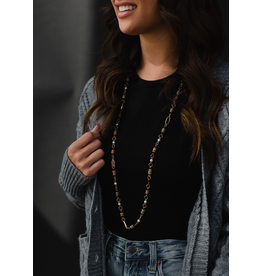Panache Gold Beaded Long Necklace