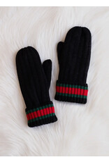 Panache Black Stripe Mittens