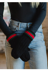 Panache Black Stripe Mittens