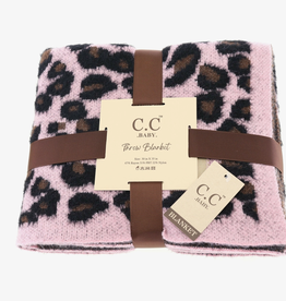 C.C. C.C. Pink Leopard Baby Blanket