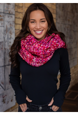 Panache Pink & Fuchsia Loom Woven Infinity Scarf