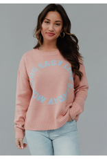 Panache Pink Easy Like A Sunday Morning Sweater (S-XL)