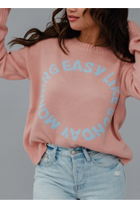 Panache Pink Easy Like A Sunday Morning Sweater (S-XL)