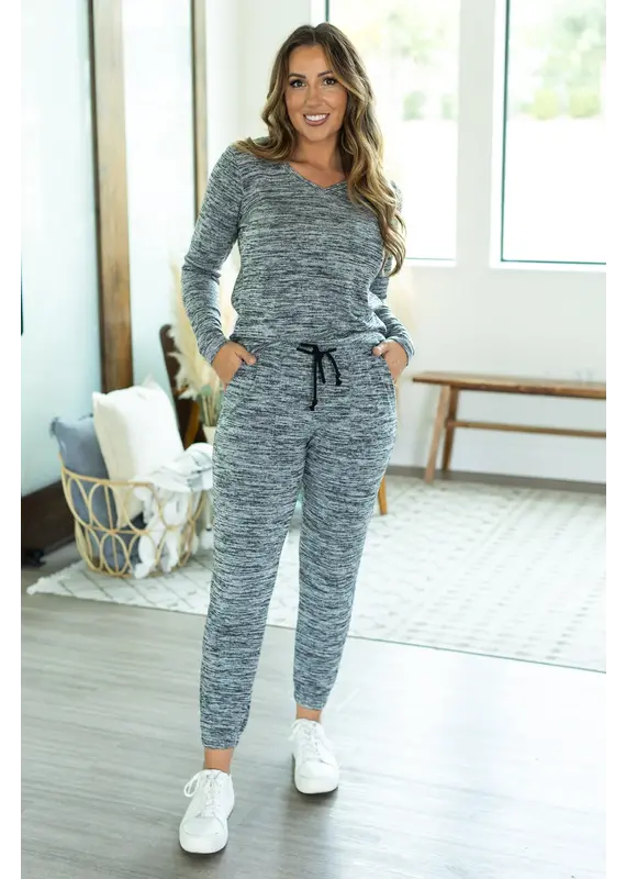 Michelle Mae MM Heathered Charcoal Lounge Set (Sold Separately: S-XL)