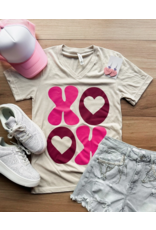 Bella Canvas Hugs & Kisses V-Neck Tee (L/XL Only)
