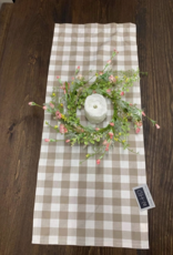 WS Home Decor Brown Check Table Runner 14"x56" *SALE*