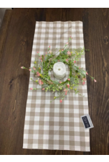 WS Home Decor Brown Check Table Runner 14"x56"