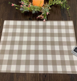 WS Home Decor Brown Check Placemat 13"x19"