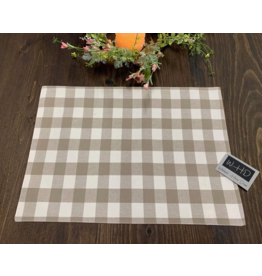 WS Home Decor Brown Check Placemat 13"x19"