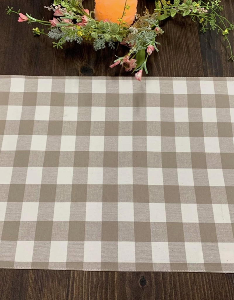 WS Home Decor Brown Check Placemat 13"x19"
