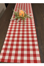 WS Home Decor Red Check Table Runner 14"x56"