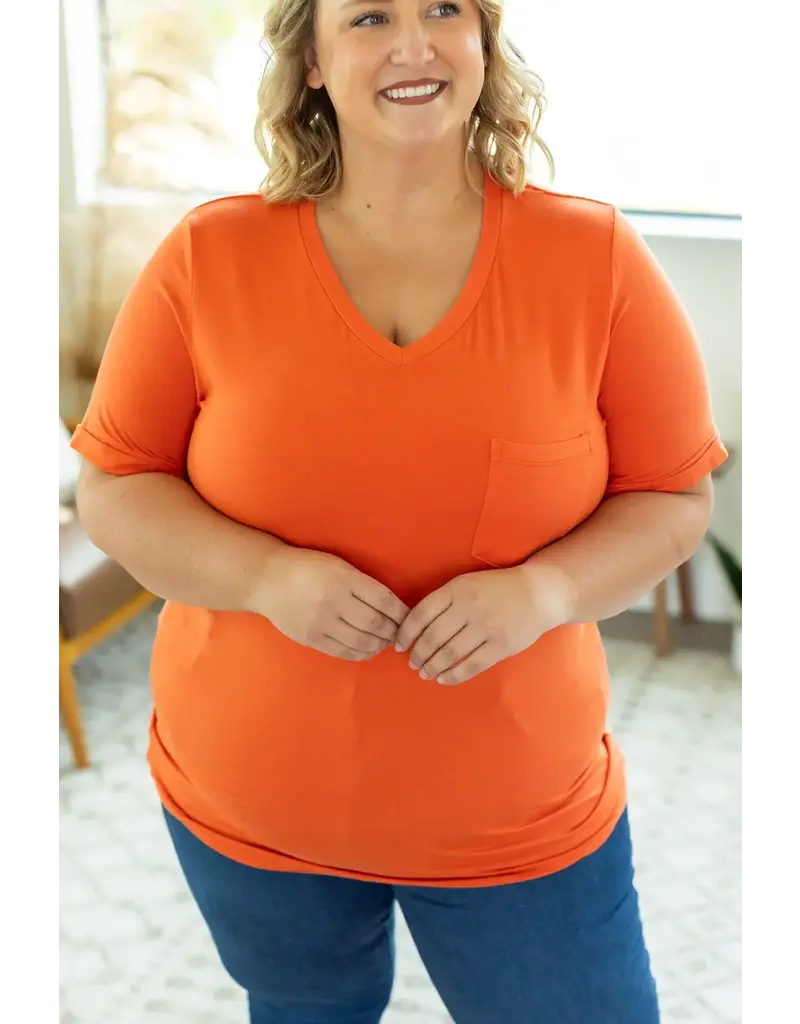 Michelle Mae MM Sophie Orange Pocket Tee (3XL)