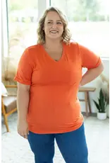 Michelle Mae MM Sophie Orange Pocket Tee (3XL)