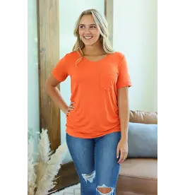 Michelle Mae MM Sophie Orange Pocket Tee (S-3XL)