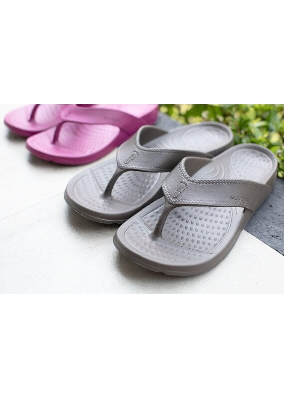 NuuSol NuuSol Unisex Cascade Slate Gray Flip Flops (W6-10)