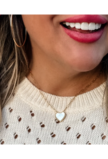 Blakeley Designs Pearl Heart Chain Necklace