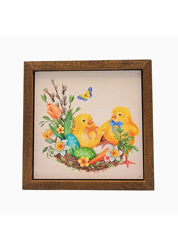 Driftless Studios 6"x6" Easter Chicks Sign