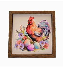 Driftless Studios 6"x6" Easter Rooster Sign