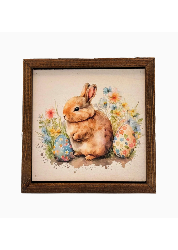 Driftless Studios 6"x6" Easter Bunny Sign