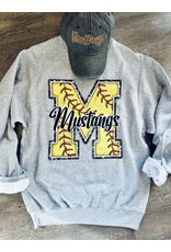 Gildan Mustangs Softball Crew Sweatshirt (S-3XL)