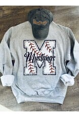 Gildan Mustangs Baseball Crew Sweatshirt (S-3XL)