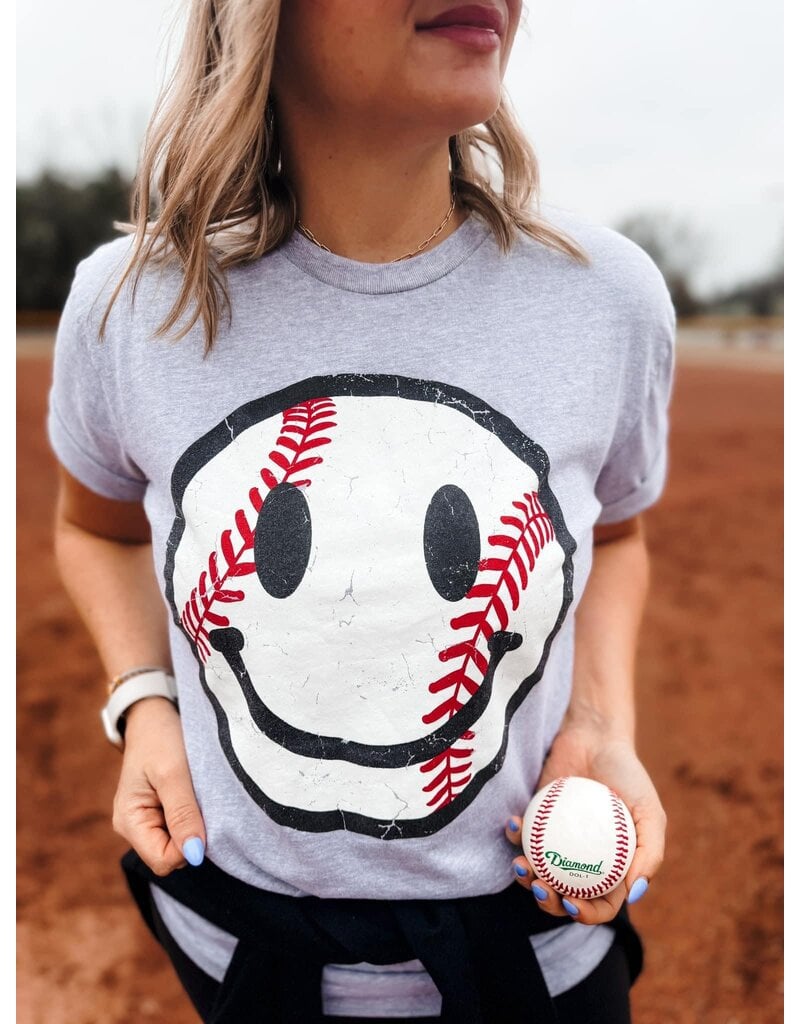 Gildan Baseball Smiley Tee (S-XL)