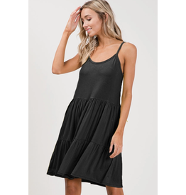 7th Ray Laced Up Black Dress (S-XL)
