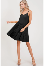 7th Ray Laced Up Black Dress (S-XL)