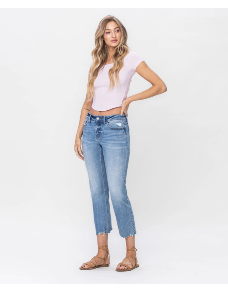 Lovervet by Vervet Lovervet MR Crop Denim (25-32)