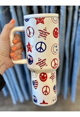 Katydid Patriotic Smiley 38oz Tumbler