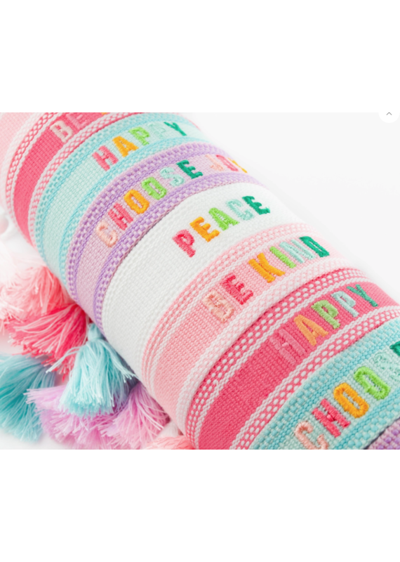 Cleary Lane Positive Embroidered Bracelets