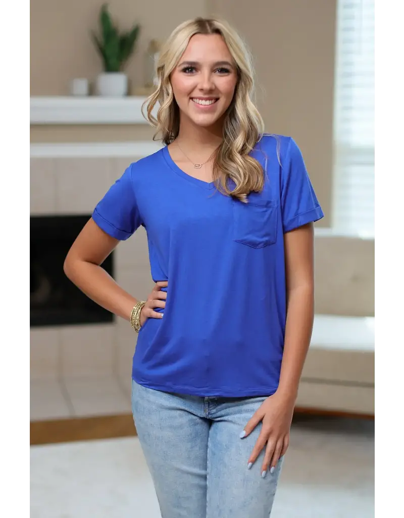 Michelle Mae Sophie Blue Pocket Tee (S-2XL)