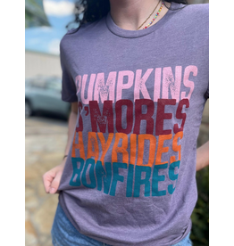 Bella Canvas Smokey Grape Fall Bonfire Tee (S-3XL)