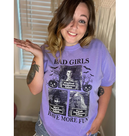 Comfort Color Purple Bad Girls Witch Tee (S-2XL)