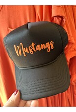 Friday Night Wives Black Mustangs Puff Ink Trucker Hat