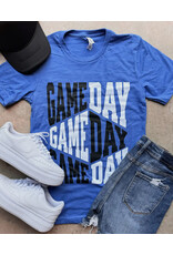 Bella Canvas Lions Blue Game Day Slant Tee (S-3XL)