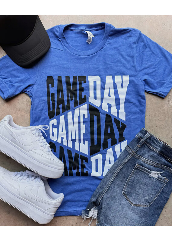 Bella Canvas Lions Blue Game Day Slant Tee (S-3XL)