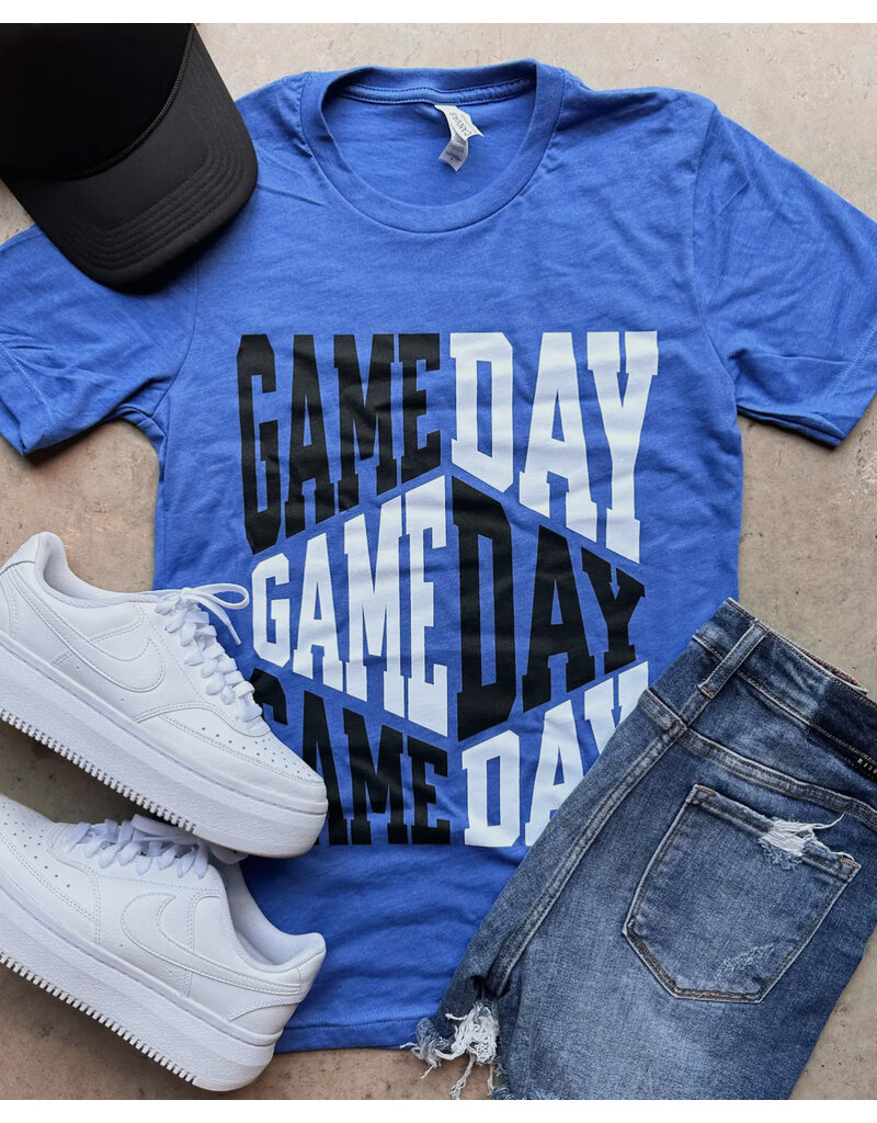 Bella Canvas Lions Blue Game Day Slant Tee (S-3XL)