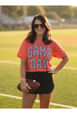 Tultex Orange Game Day Checkered Tee (XL/2XL)