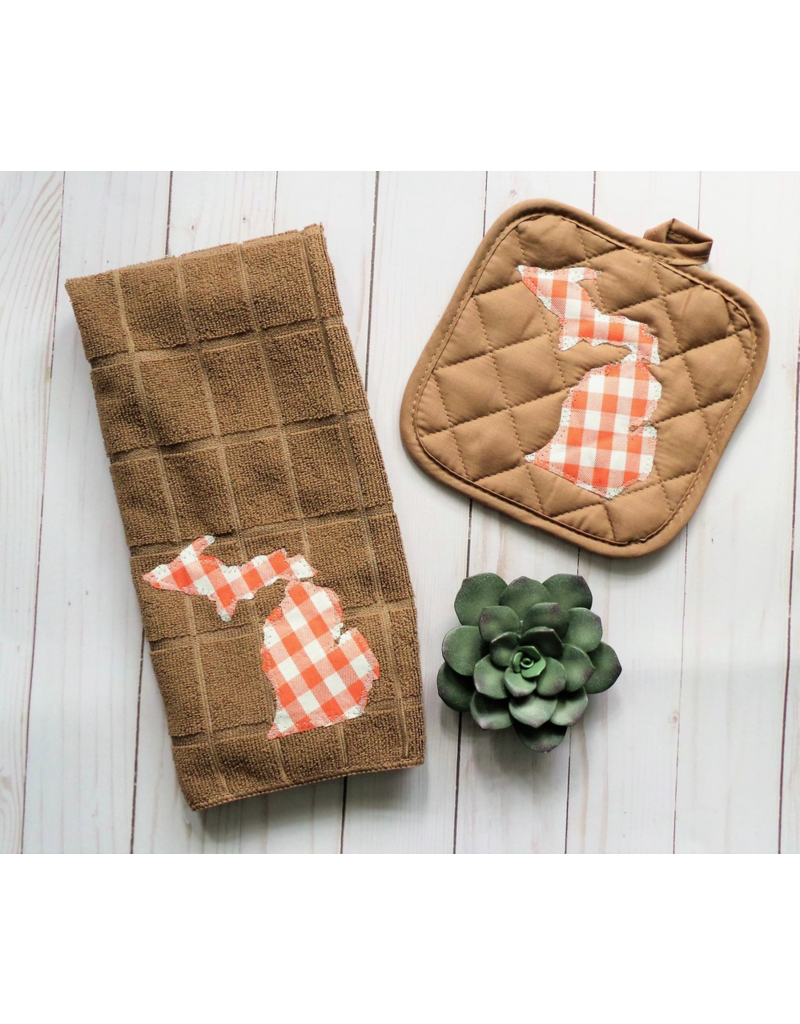 Plaid Spirit Potholder & Towel Kitchen Set