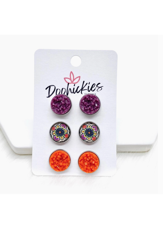 Doohickies Autumn Plum Boho Earring Trio