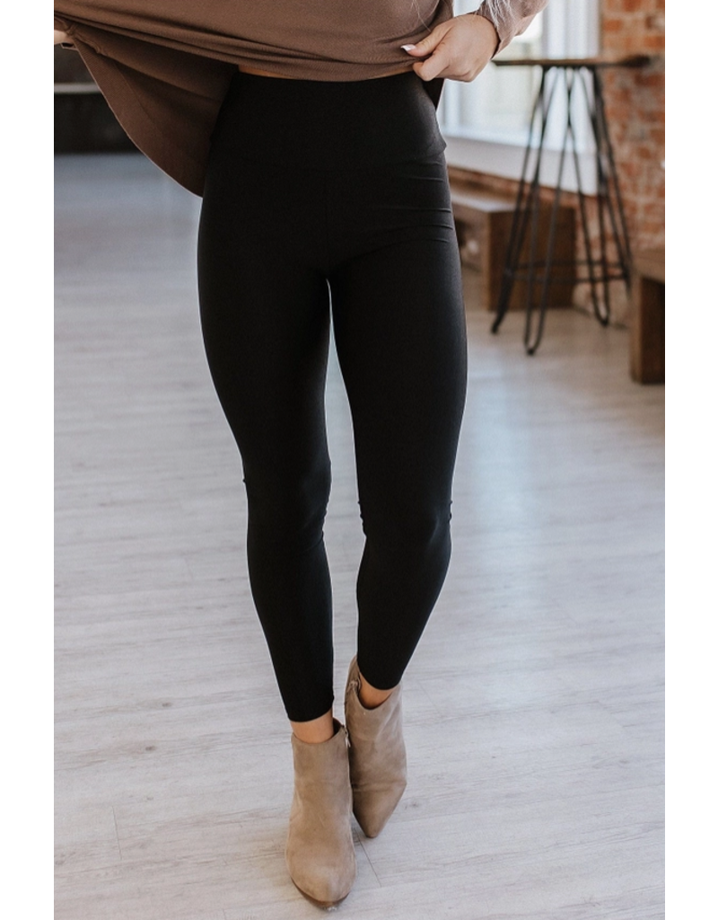 Liam & Co Felicity Black High Waist Shine Leggings (S-XL)