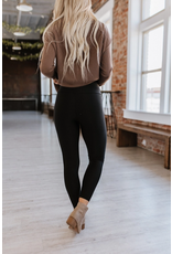 Liam & Co Felicity Black High Waist Shine Leggings (S-XL)