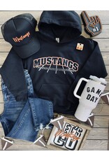 Gildan Black Mustangs Grid Hoodie (Adult + Youth)