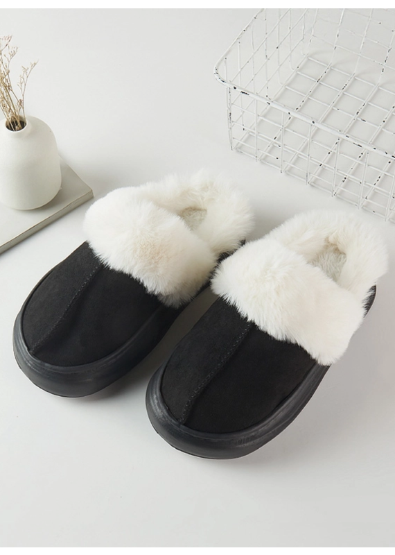 Hana Black Winter Slippers
