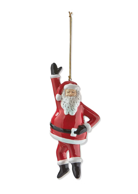TAG TAG Hand Up Dancing Santa Ornament