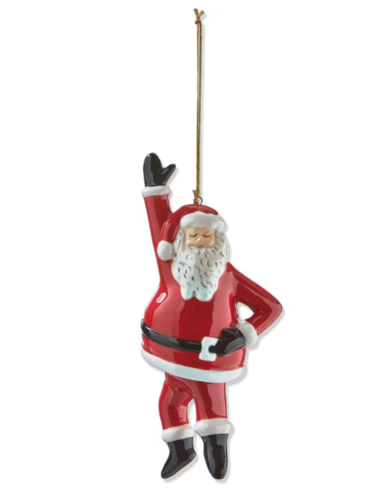 TAG TAG Hand Up Dancing Santa Ornament