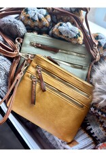 Handbag Factory Corp Abby Mini Crossbody (Mint/Camel)