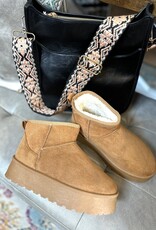 DORAH Tan Sherpa Lined Platform Boots (6-10)